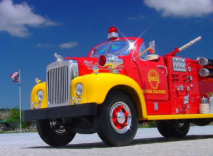 VR Shell Oil Deer Park B Mack Firetruck First Gear