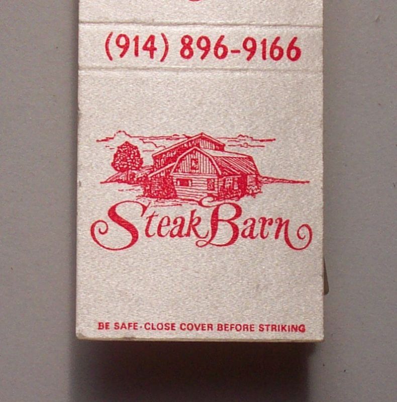 1980s Matchbook Steak Barn Hopewell Junction NY MB