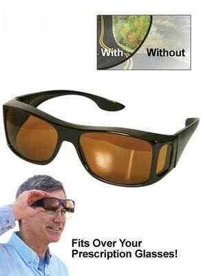 HD Vision Wrap Around Sunglasses Fits Over Your Prescription Glasses