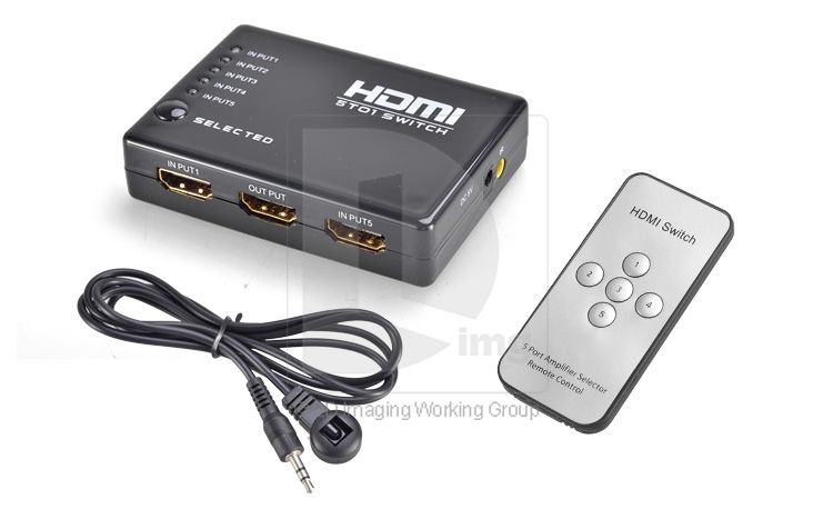 Ports HDMI Audio Video Switch Switcher 1080P Splitter Amplifier + IR