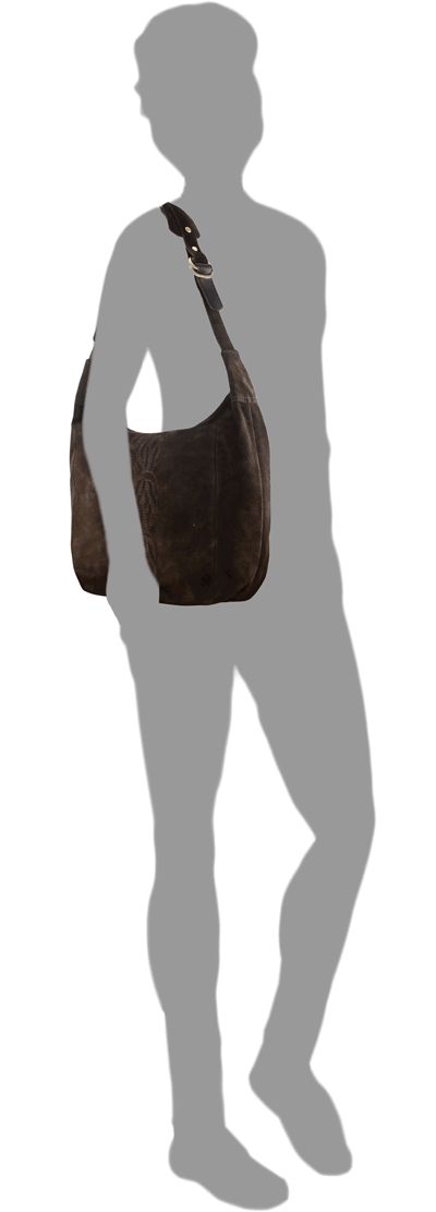 tommy hilfiger quinlan brown suede hobo bag model.png