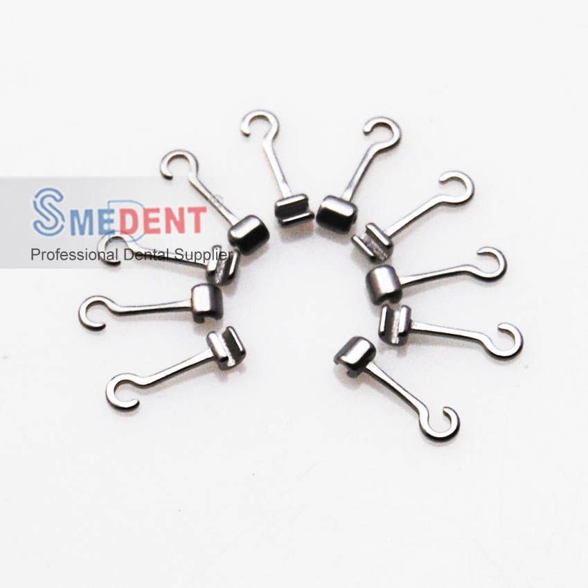  Orthodontic Long Curved Crimpable Hooks 10 Pcs Bag Hot Sale