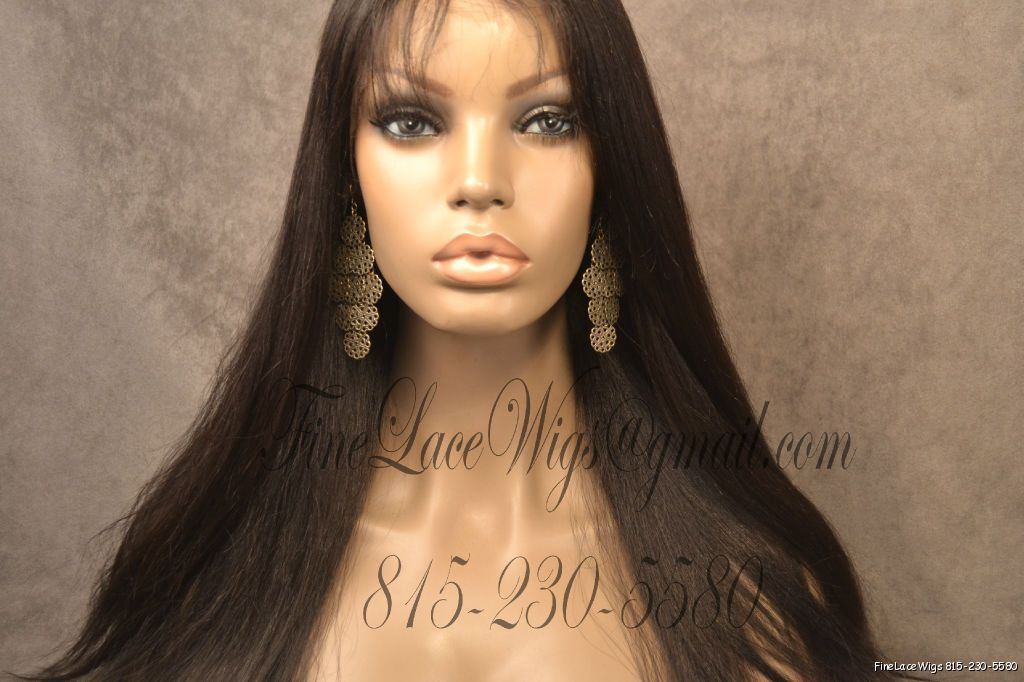 Virgin Hair Indian Remy Lace Front Wig 24 inches Long