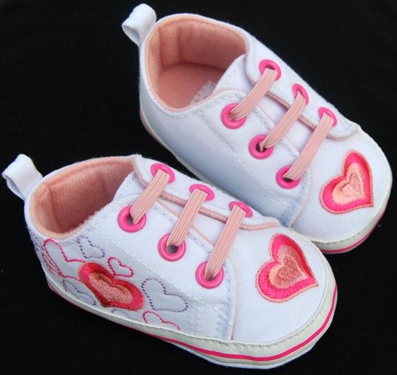 Kids Toddler Baby Girl Pink Tennis Shoes Size 2 3
