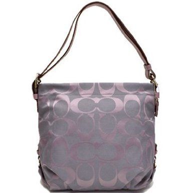  Signature 24cm Zip Dufffle Bag Heather Lilac F15067 Retail $328