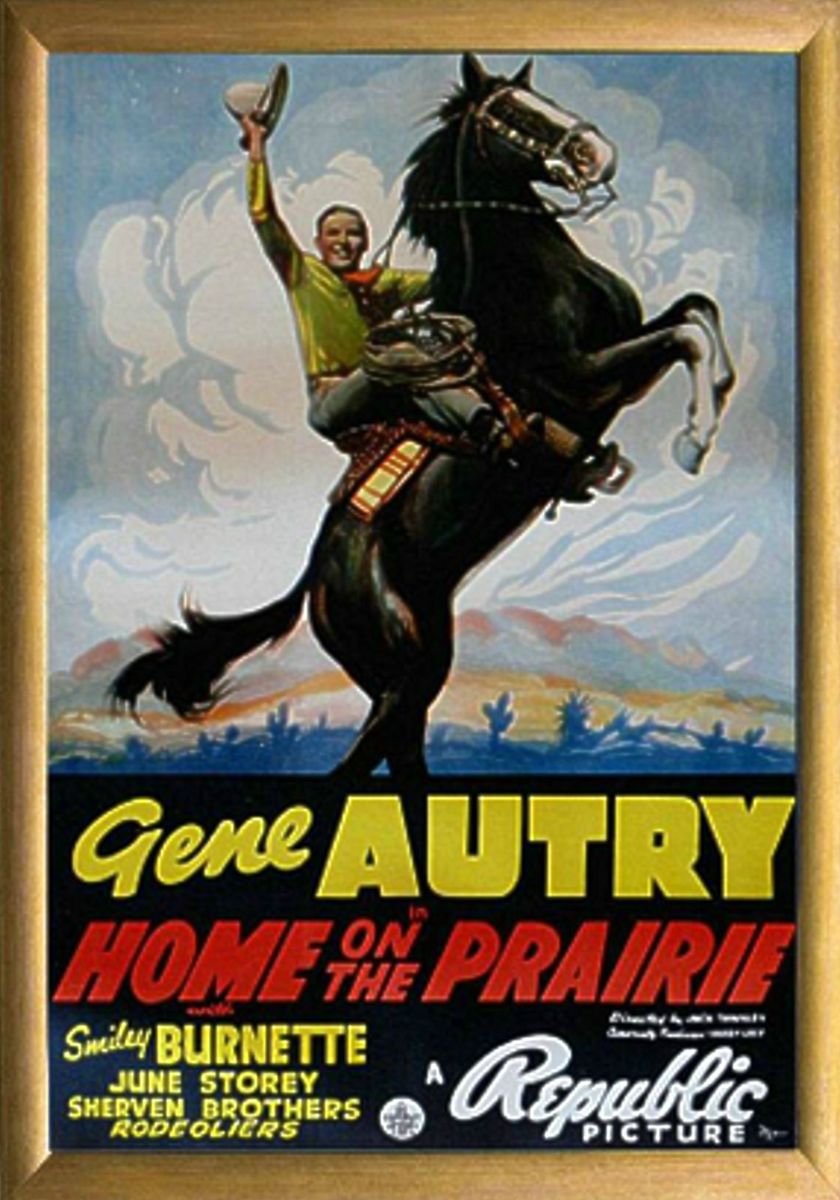  Movie Poster Original Home on The Prairie 1939 Gene Autry