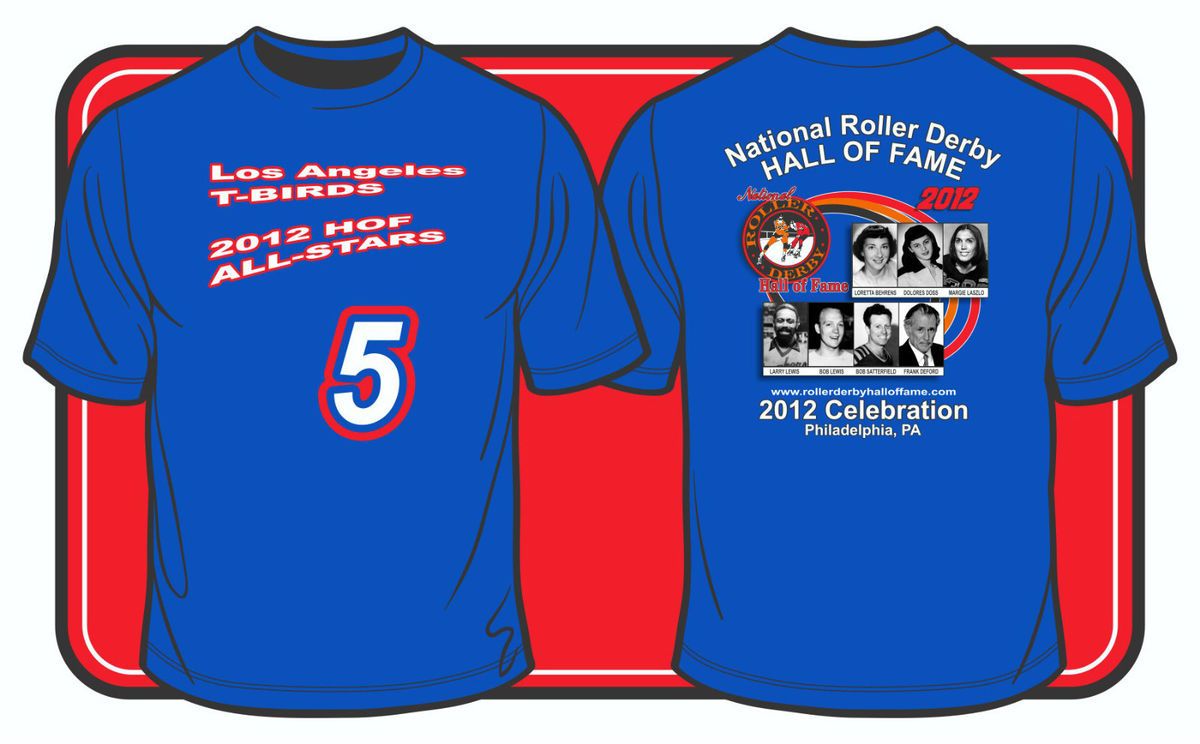  of Fame Blue T Birds 5 T Shirt Salute to HOFer Judy Sowinski