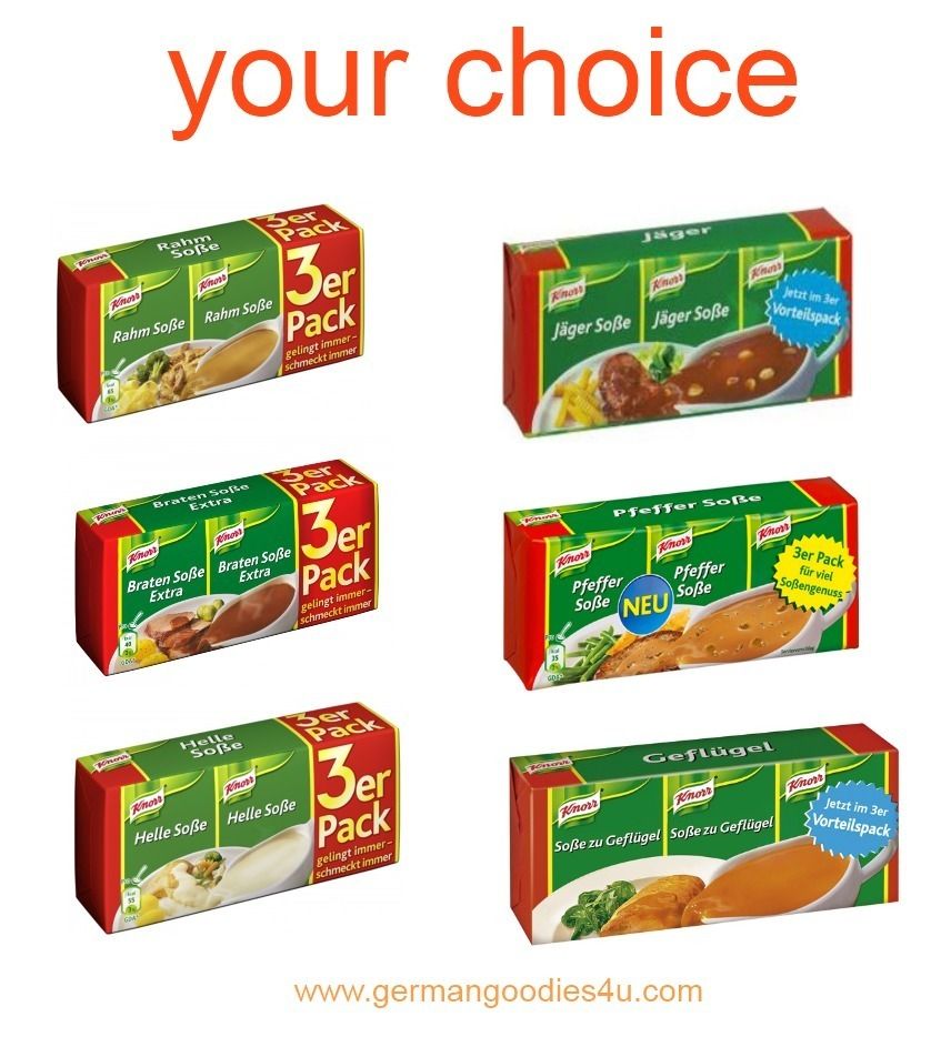 Knorr® Sauce Gravy Sosse 3 Packs Jaeger White Cream Fresh Germany