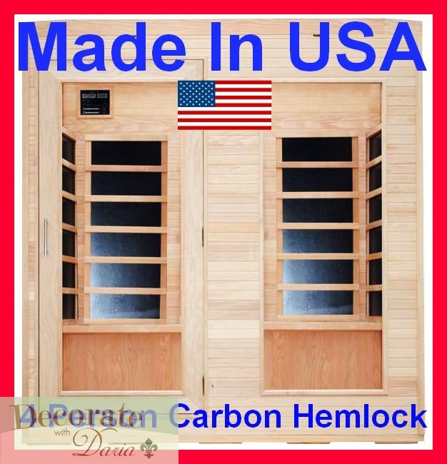 Person Sauna Made in USA Carbon Far Infrared Hemlock Lifetime