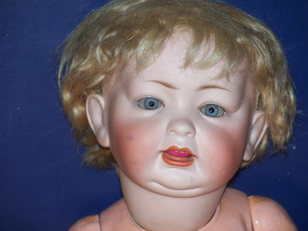 c1910 20 HERTEL, SCHWAB & CO. #152 CHARACTER BABY DOLL ANTIQUE GERMAN