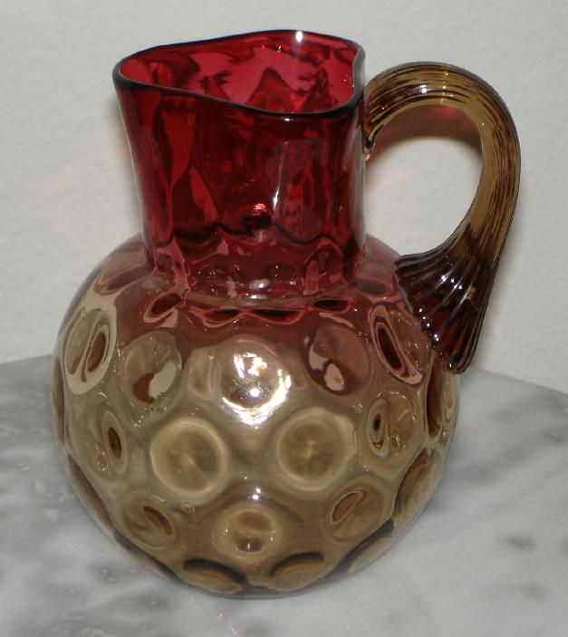 Hobbs or Phoenix Amberina 5 Ruby Cranberry Creamer