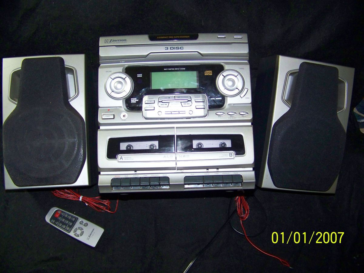  Changer Dual Cassette Recorder Home Stereo System with Remote