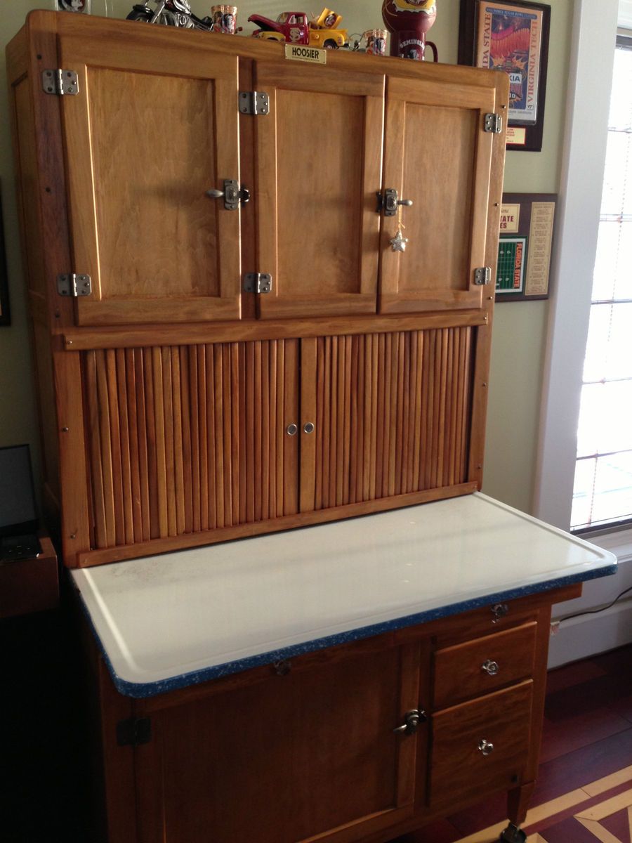 Antique Oak Hoosier Kitchen Cabinet