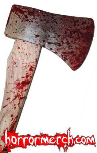 Horror Movie Prop Axe 34 inch Wood Handle