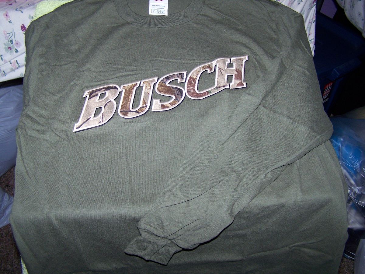 Busch Beer Long Sleeve T Shirt Size Medium