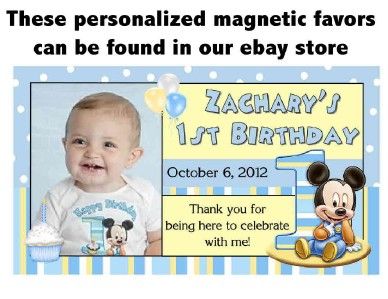 Baby Mickey Mouse 1st Birthday Invitations Design
