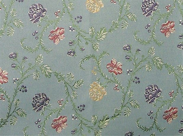 Yards Kravet Soft Blue Pastel Floral Brocade Upholstery Drapery