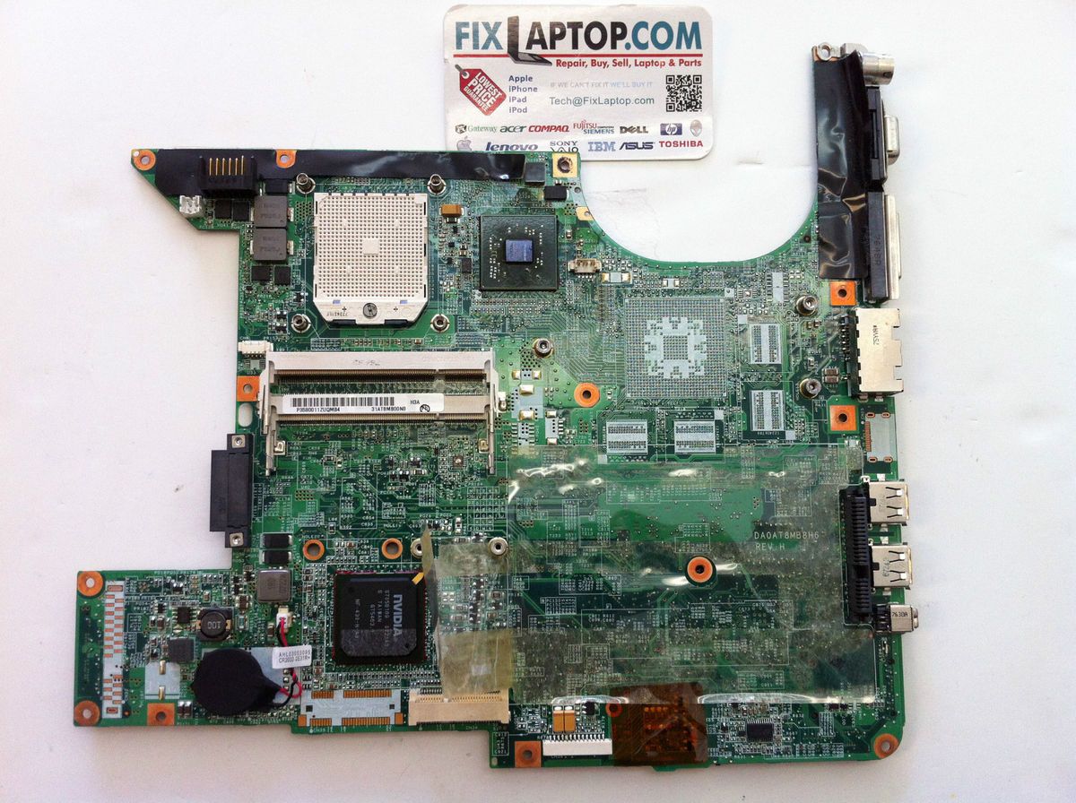 HP PAVILLION DV6000 MOTHERBOARD AMD P N 443735 001 31AT8MB00N0 AS IS