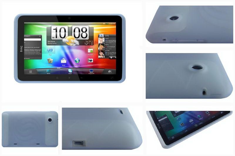 For HTC Flyer WiFi 7 inch Tablet 8 16 32GB Soft Silicone Skin Cover