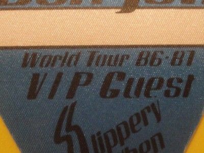  Slippery Wet Concert World Tour Pass 86 87 OTTO VIP Guitar Pick Shape