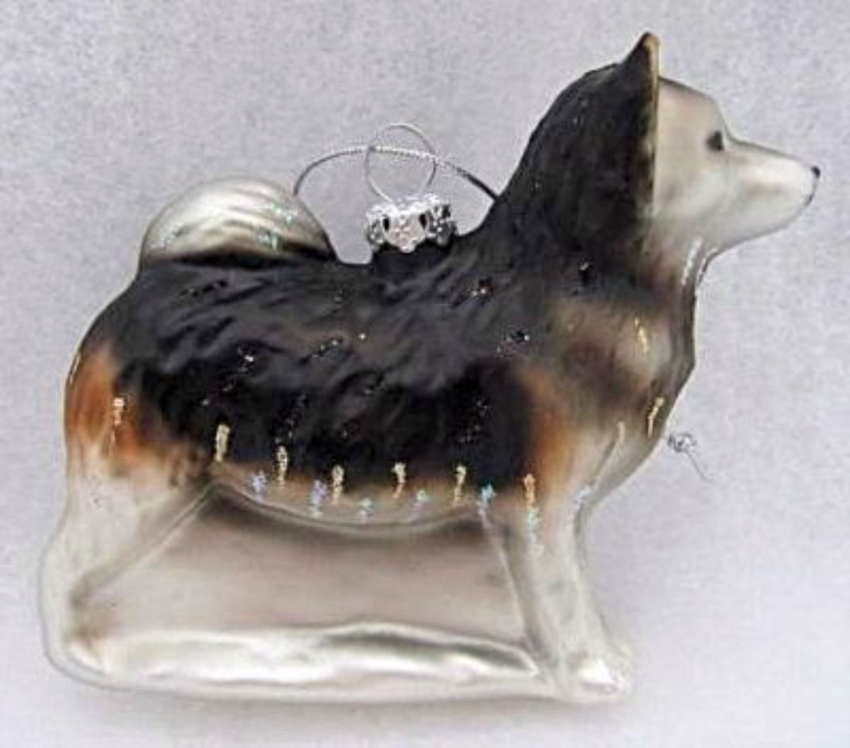 Siberian Husky Dog Glass Christmas Ornament Huskies Artic Snow Dog