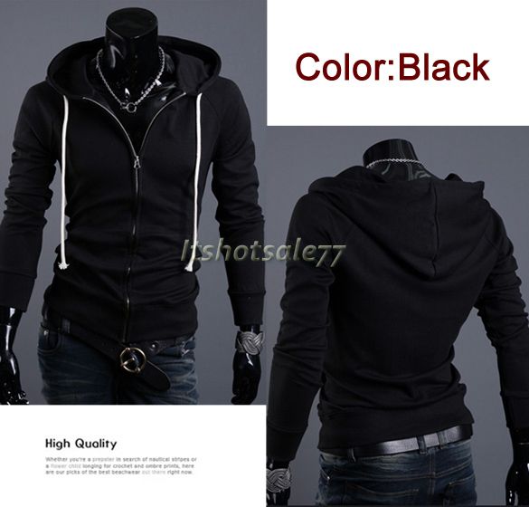 Men Fashion Stylish Slim Fit Hoodies ITS7 Long Sleeve Jackets Coats