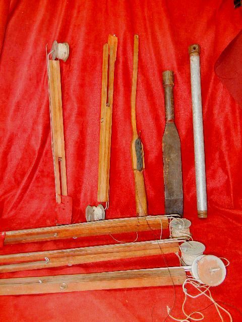 Lot of Vintage Ice Fishing Equipment Estate Fresh