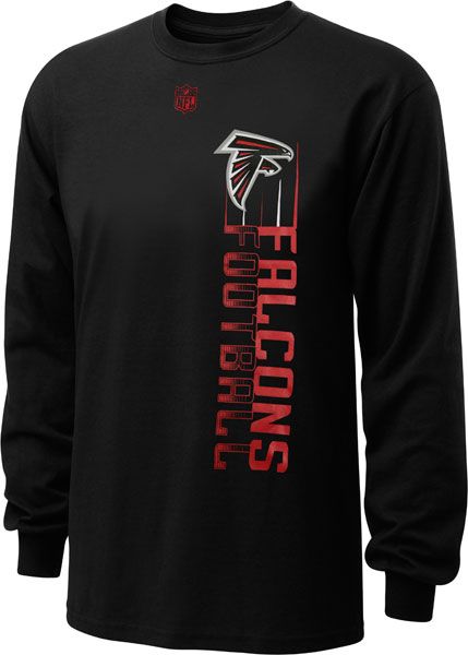 Atlanta Falcons Youth Black NFL Team Motion Long Sleeve T Shirt
