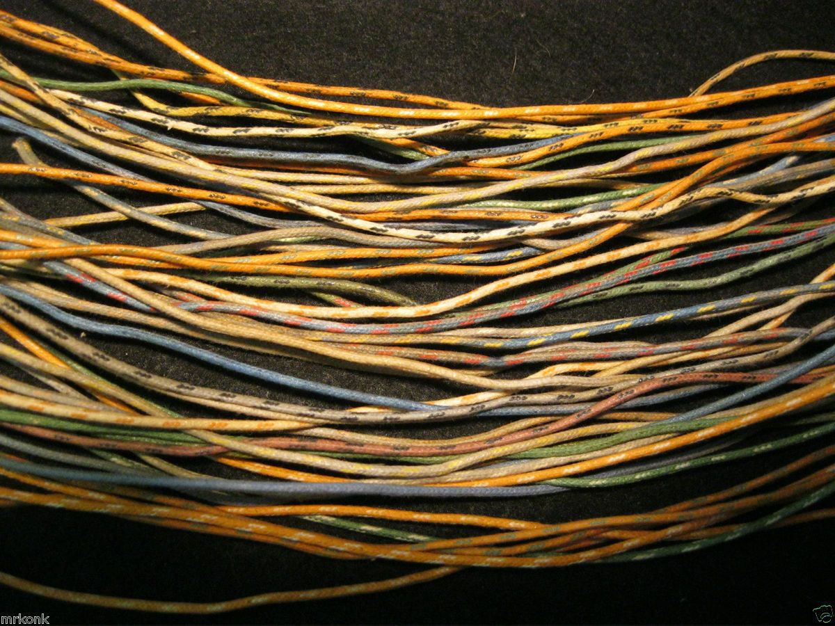 50 Western Electric Cloth Covered Stranded Pushback Hookup Wire 18ga