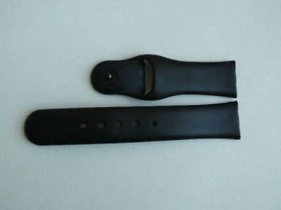 Ikepod Black Rubber Strap Hemipode Isopode Marc Newson Design