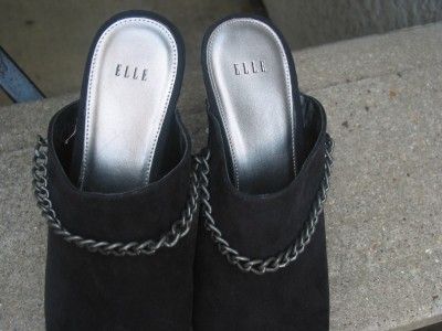 Elle Black Ilona Platform Clogs Mules 10