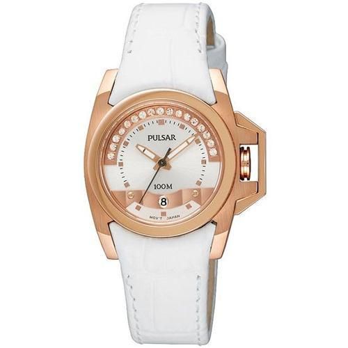 Pulsar by Seiko Ladies Watch, Rose Gold Stainless Steel, Swarovski