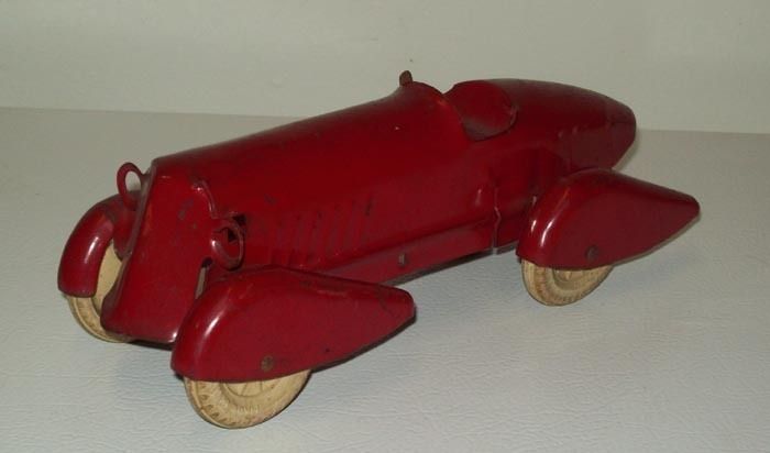 Vintage Pre War Pressed Steel Wyandotte Car Automobile Boattail Racer