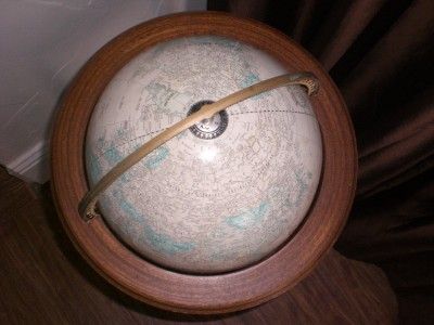 Vintage Crams Imperial World Floor Table 12 Globe with Wood Stand 36