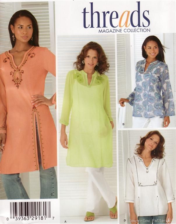 Fab Tunic Caftan Sewing Pattern Indian Kurta Kameez