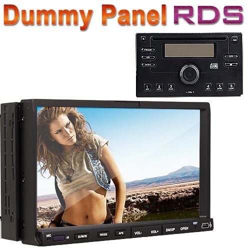 Touch Screen 2 DIN 7 Indash Stereo Car DVD Player FM Receiver Face