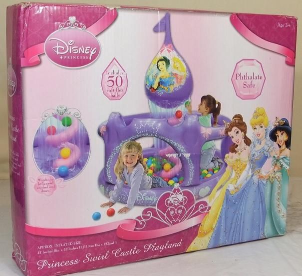 Disney Princess Inflatable Ball Pit Castle Playland New