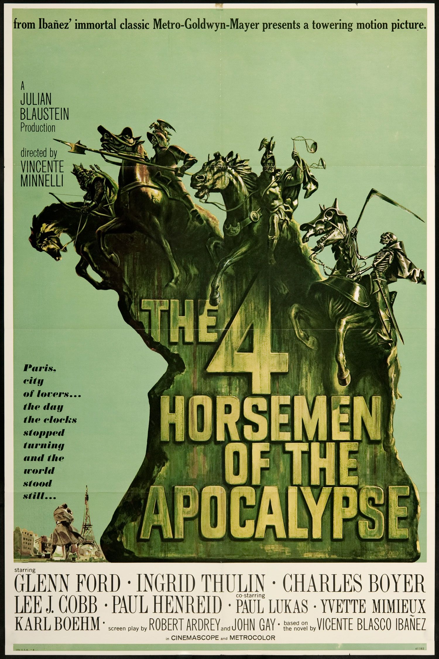 The 4 Horsemen of the Apocalypse 1961 Original U.S. One Sheet Movie