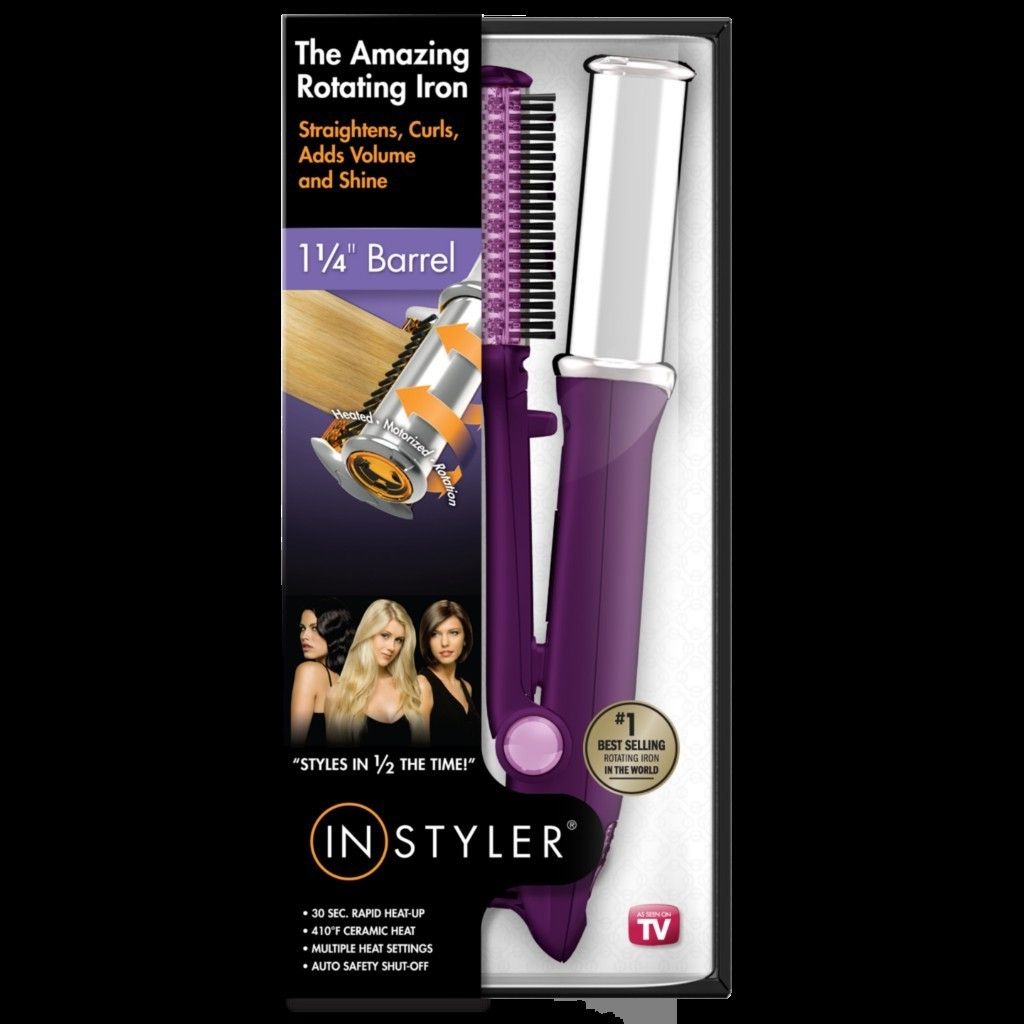 Instyler RARE Purple Rotating Hot Iron 1 1 4 Barrel Amazing Flat