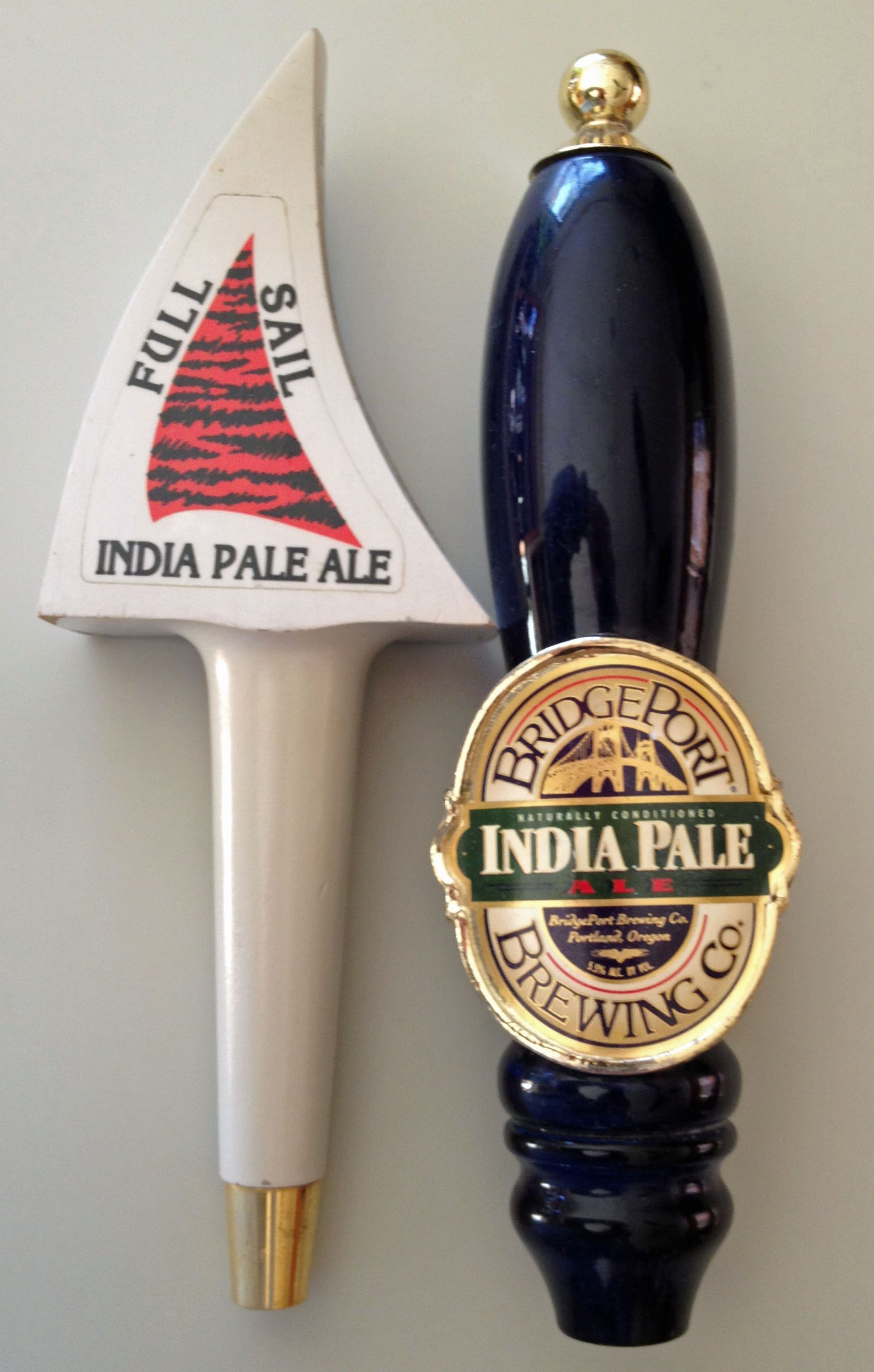 FULL SAIL IPA & BRIDGEPORT IPA India Pale Ale 2 Tap Handles   PRIORITY