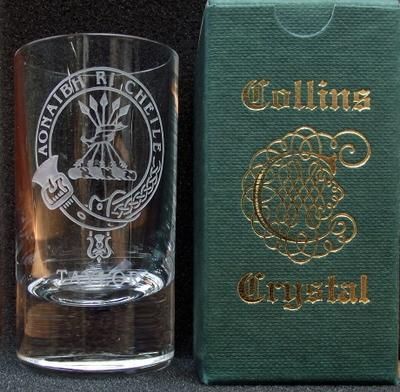 GLs Scottish Collins Crystal Clan Shotglasses R to Y