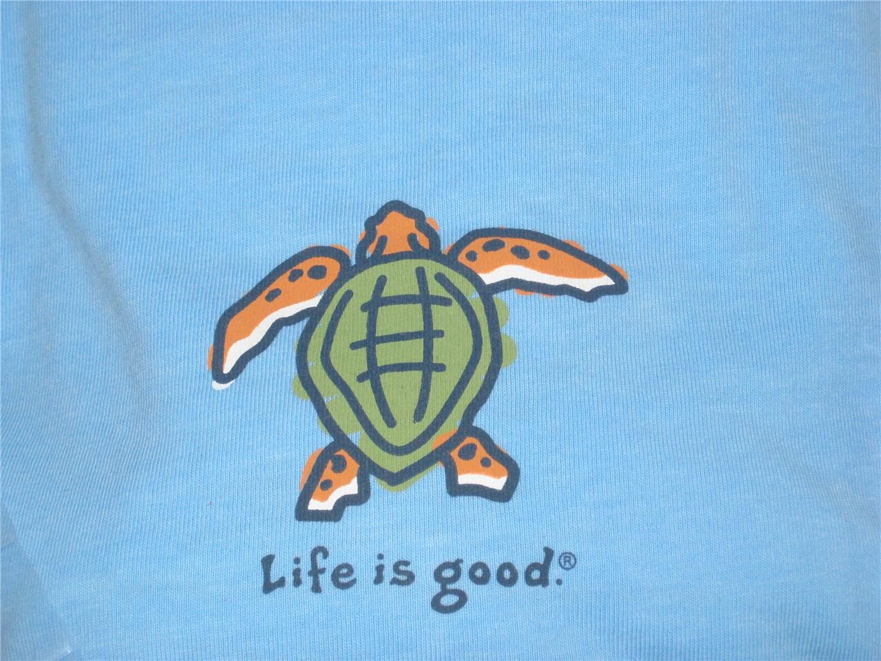 Life Is Good Sea Turtle Blue Jeans RARE Women