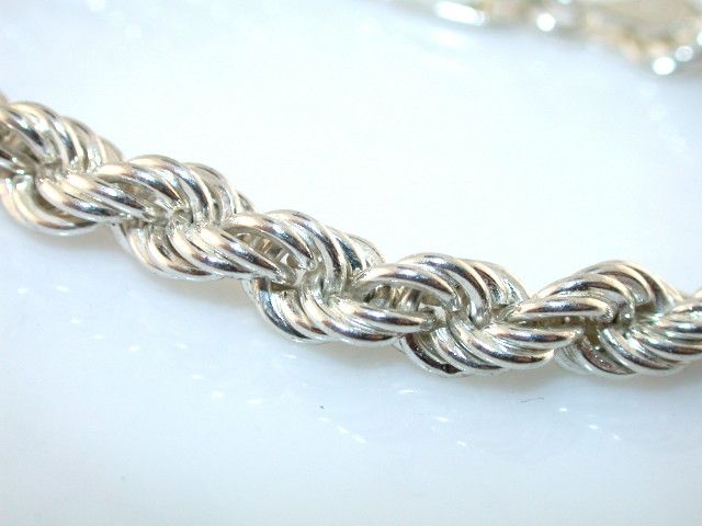 Italian Milor Italy 925 Twisted Rope Sterling Silver Bracelet