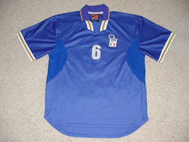 RARE Italy Soccer Team Player #6 Nesta Match Worn Jersey Shirt Game