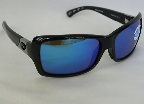 Costa Del Mar 400 Islamorada Black Blue Mirror Retail $200 Sunglasses