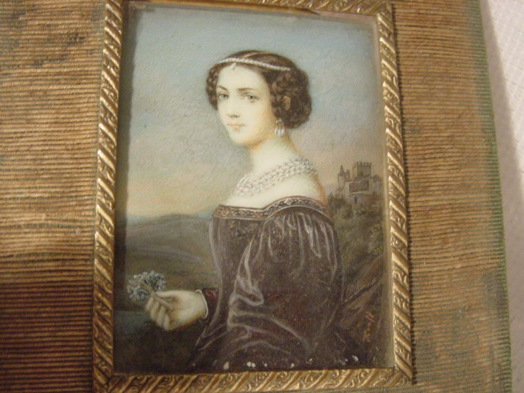   Miniature Portrait On Porcelain J Stieler c 1880 Cornelia Vetterlein