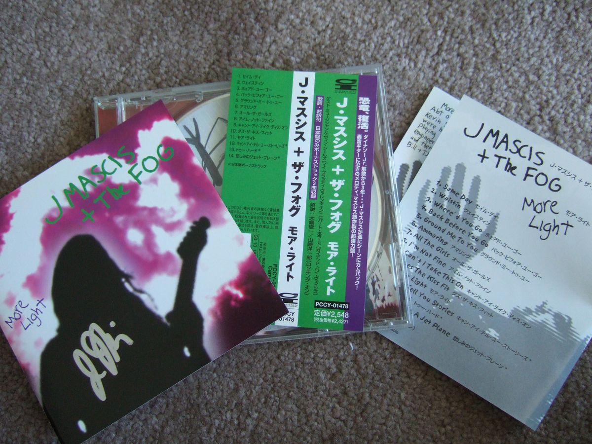 Mascis Dinosaur Jr The Fog More Light Japan CD OBI Autographed