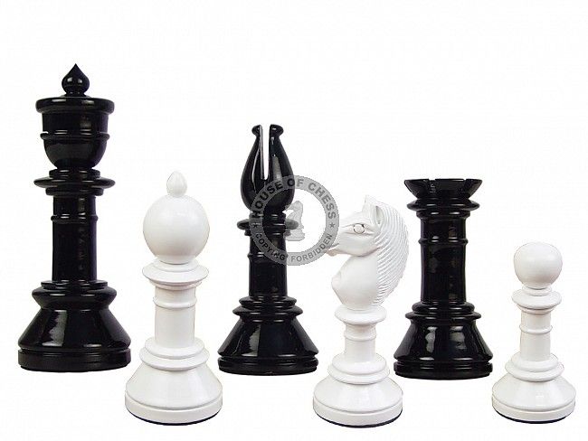  Antique Reproduction Chess Set Pieces Black Ivory 2 Extra QNS