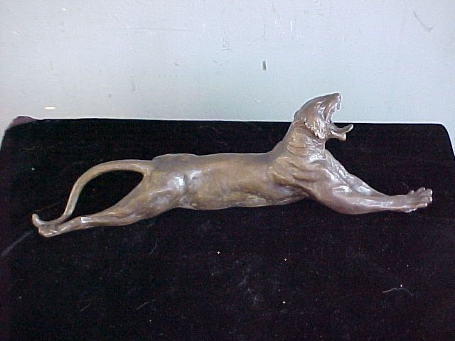 Vintage Bronze Tiger or Panther by Anna Vaughn Hyatt Huntington