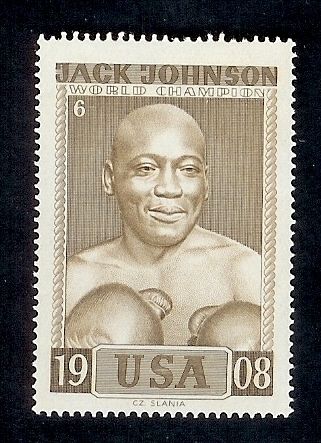 1964 SLANIA Stamps Champion Boxers Jack Johnson 6 Mint